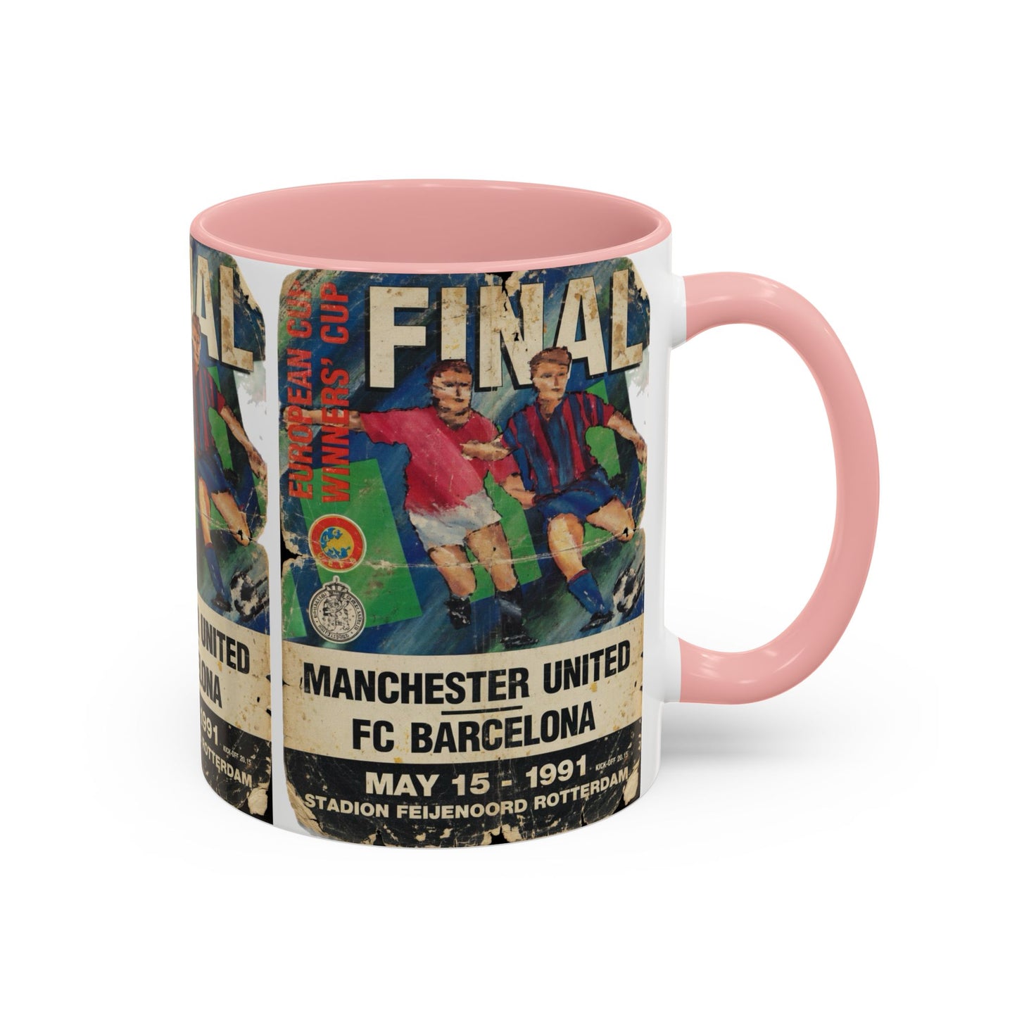 1991 European Cup Winners Cup Final Manchester United Barcelona Poster Accent Coffee Mug (11, 15oz)