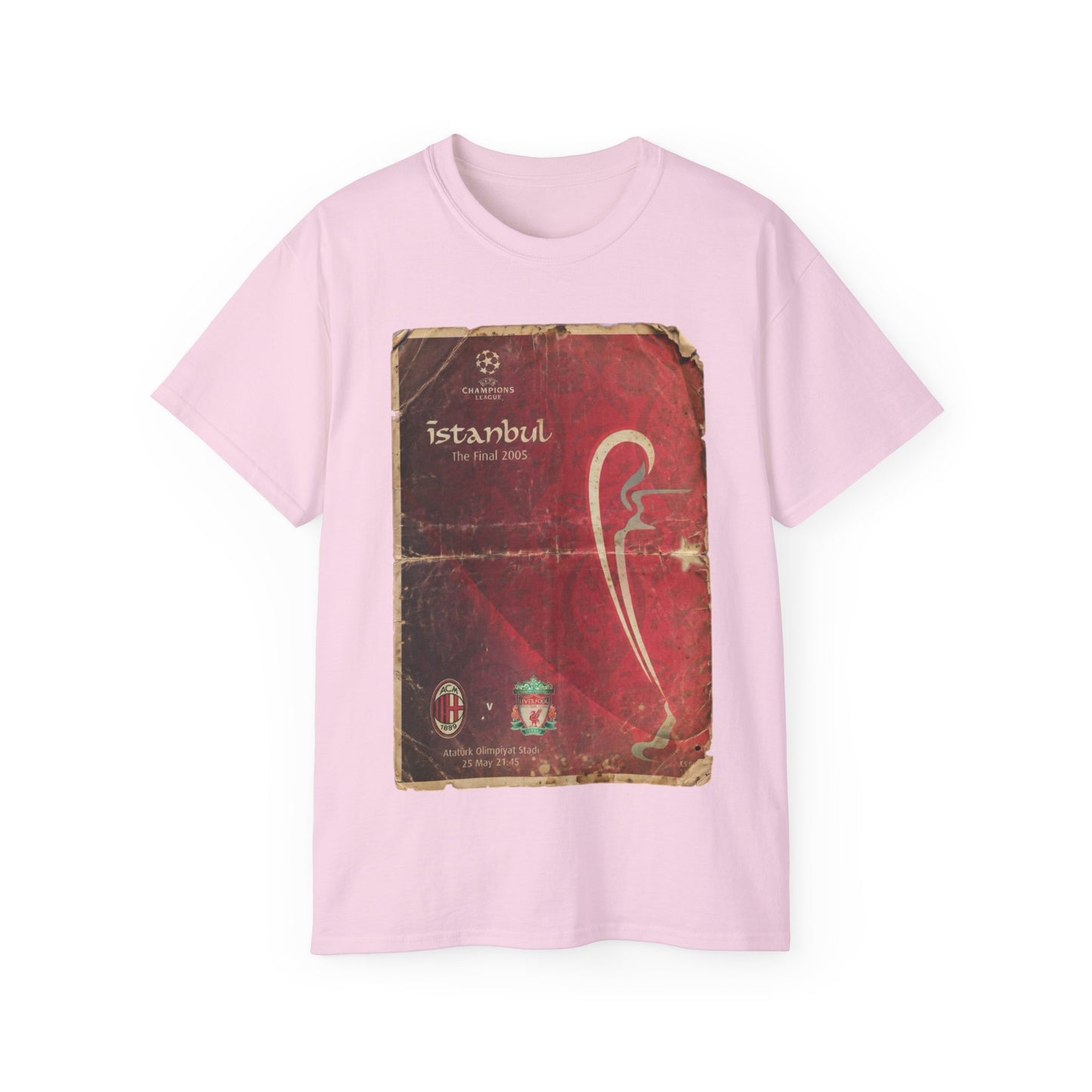 2005 UCL Final Poster Liverpool AC Milan Ultra Cotton Tee