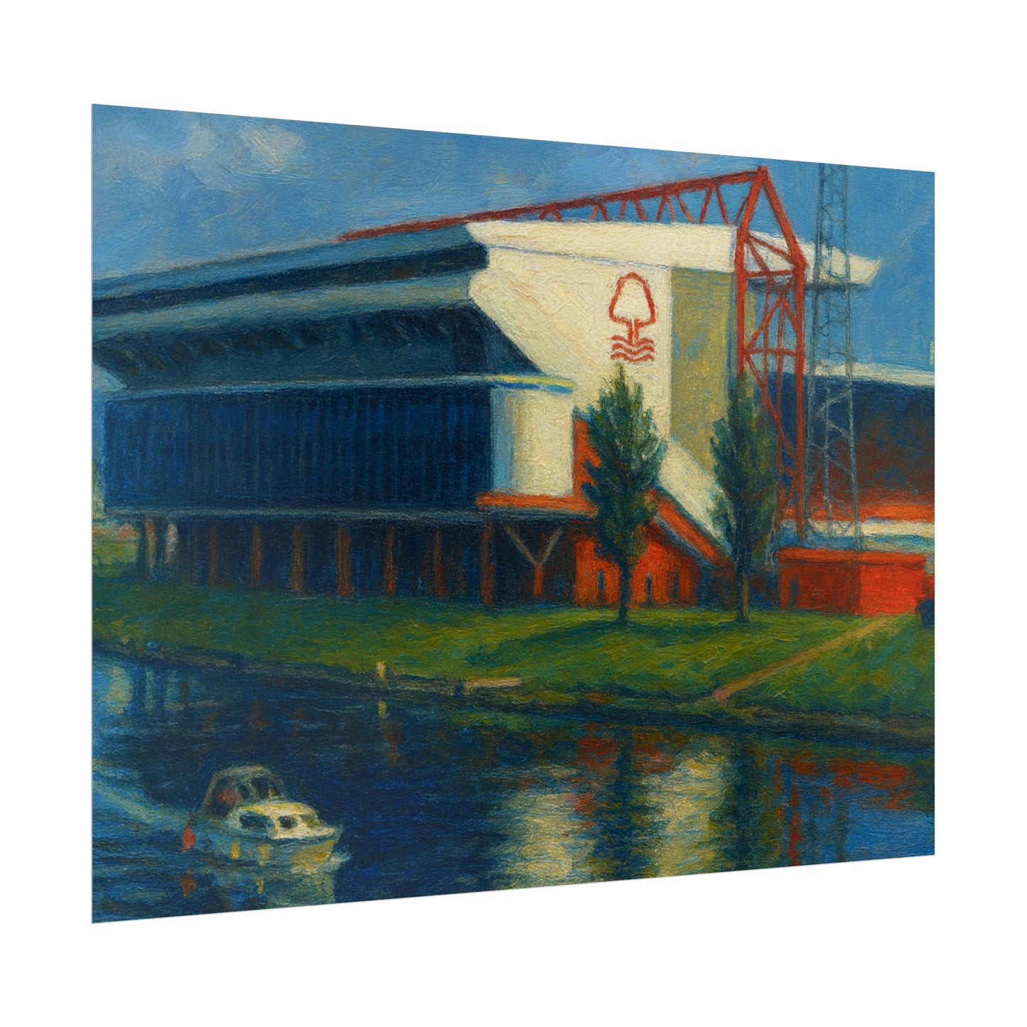 Nottingham Forest City Ground Day Painting Print Poster