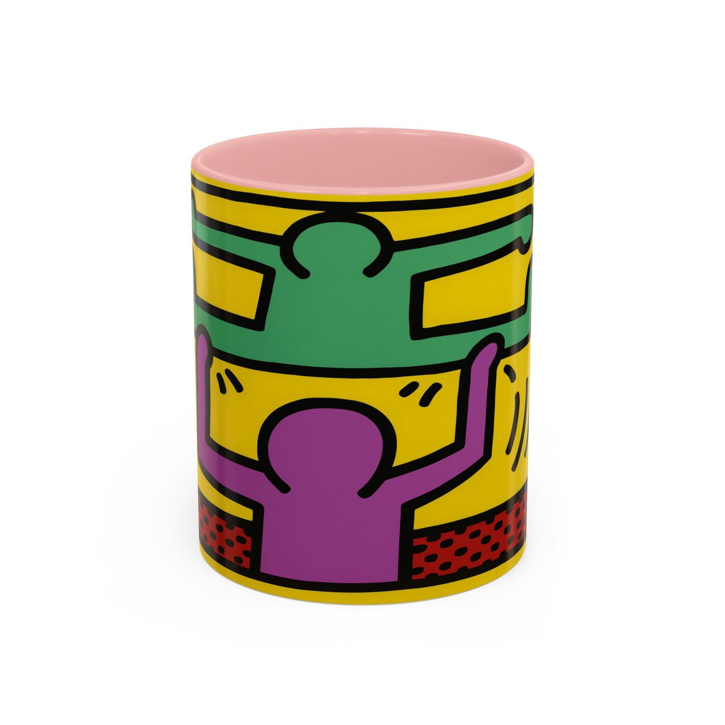 Keith Haring Pop Shop Green and Purple Mug
