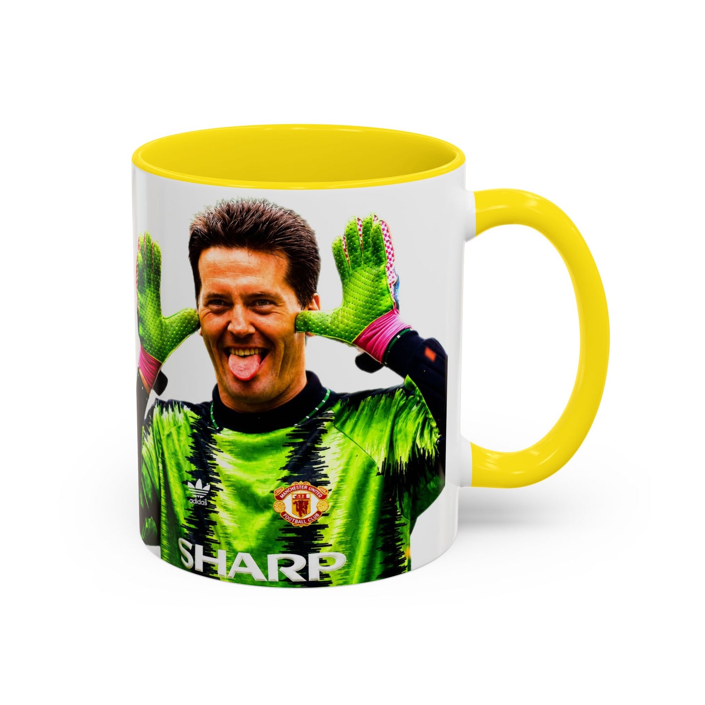 Les Sealey - Manchester United Accent Coffee Mug (11, 15oz)