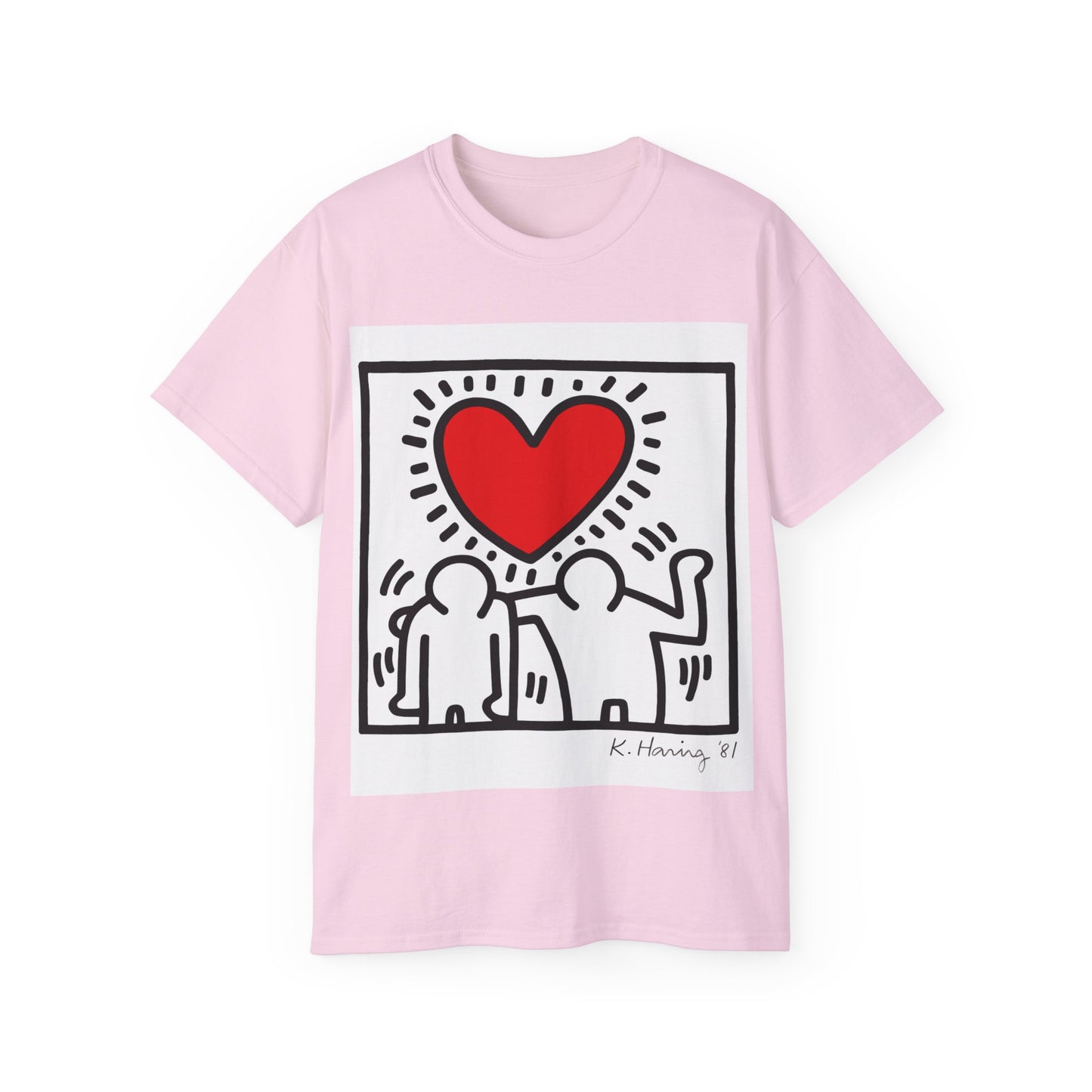 Keith Haring Heart Couple T-Shirt