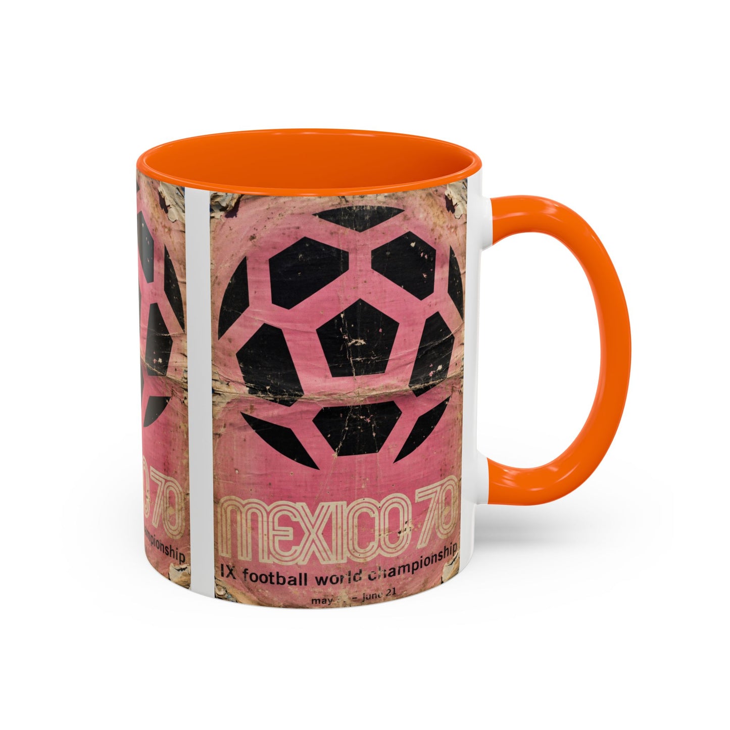 Mexico 70 World Cup Poster Pink Coffee Mug (11, 15oz)