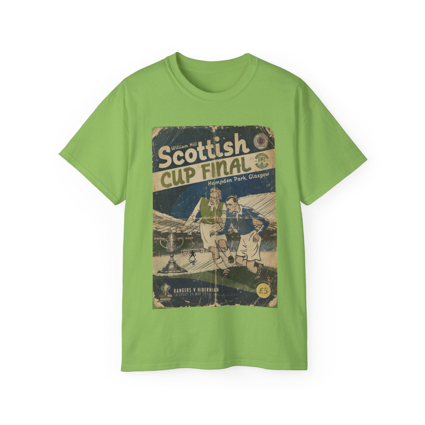 2016 Scottish Challenge Cup Final Hibernian Rangers Programme Poster Unisex Ultra Cotton Tee