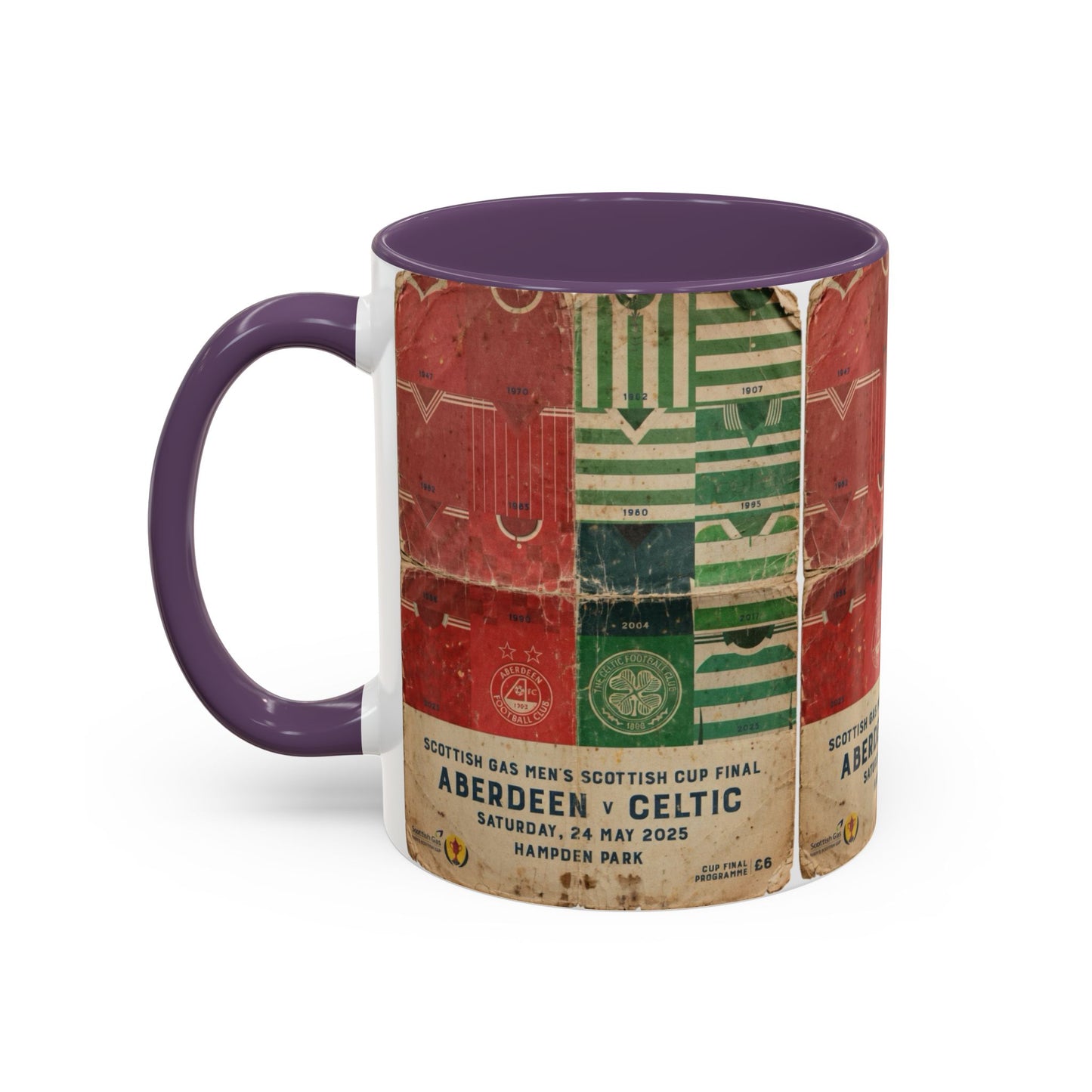 2025 Scottish Challenge Cup Aberdeen Celtic Programme Poster Accent Coffee Mug (11, 15oz)