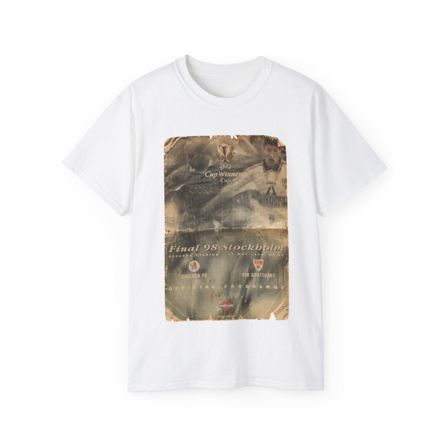 1998 European Cup Winners Cup Final Chelsea Stuttgart Poster Unisex Ultra Cotton Tee