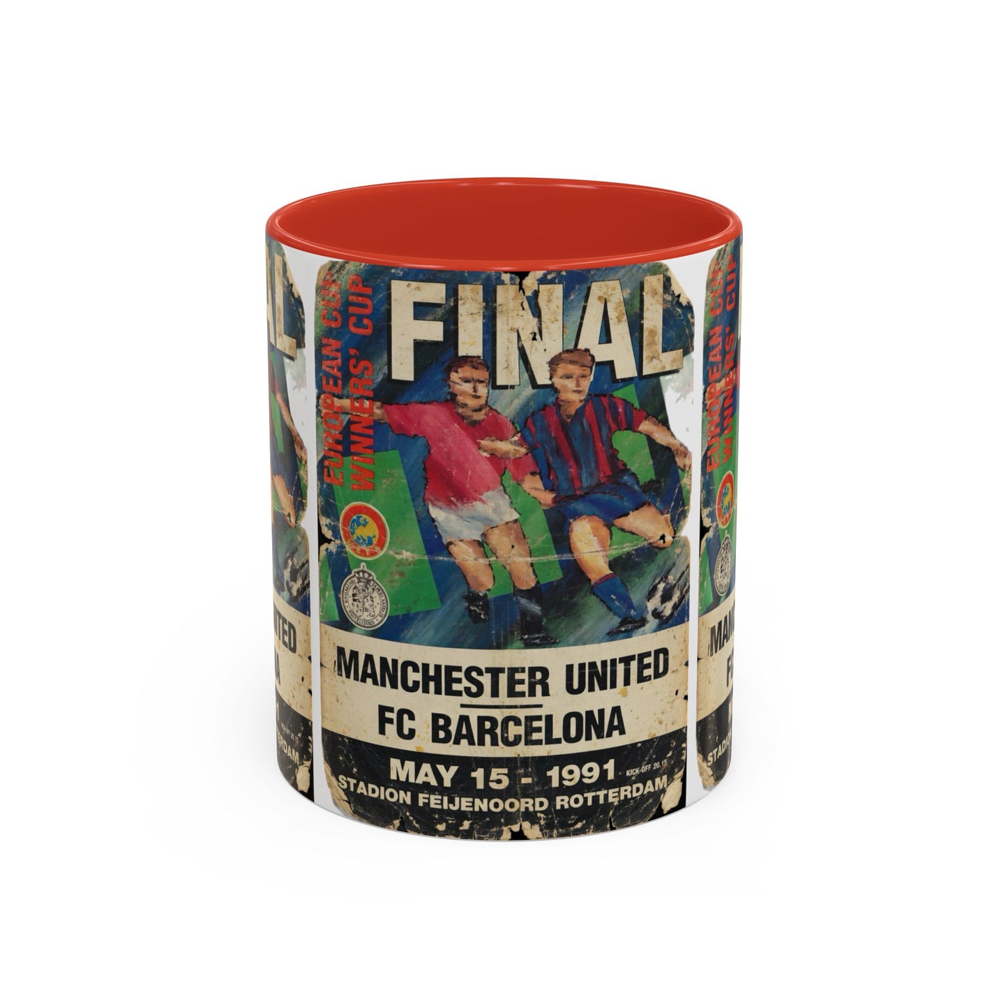 1991 European Cup Winners Cup Final Manchester United Barcelona Poster Accent Coffee Mug (11, 15oz)