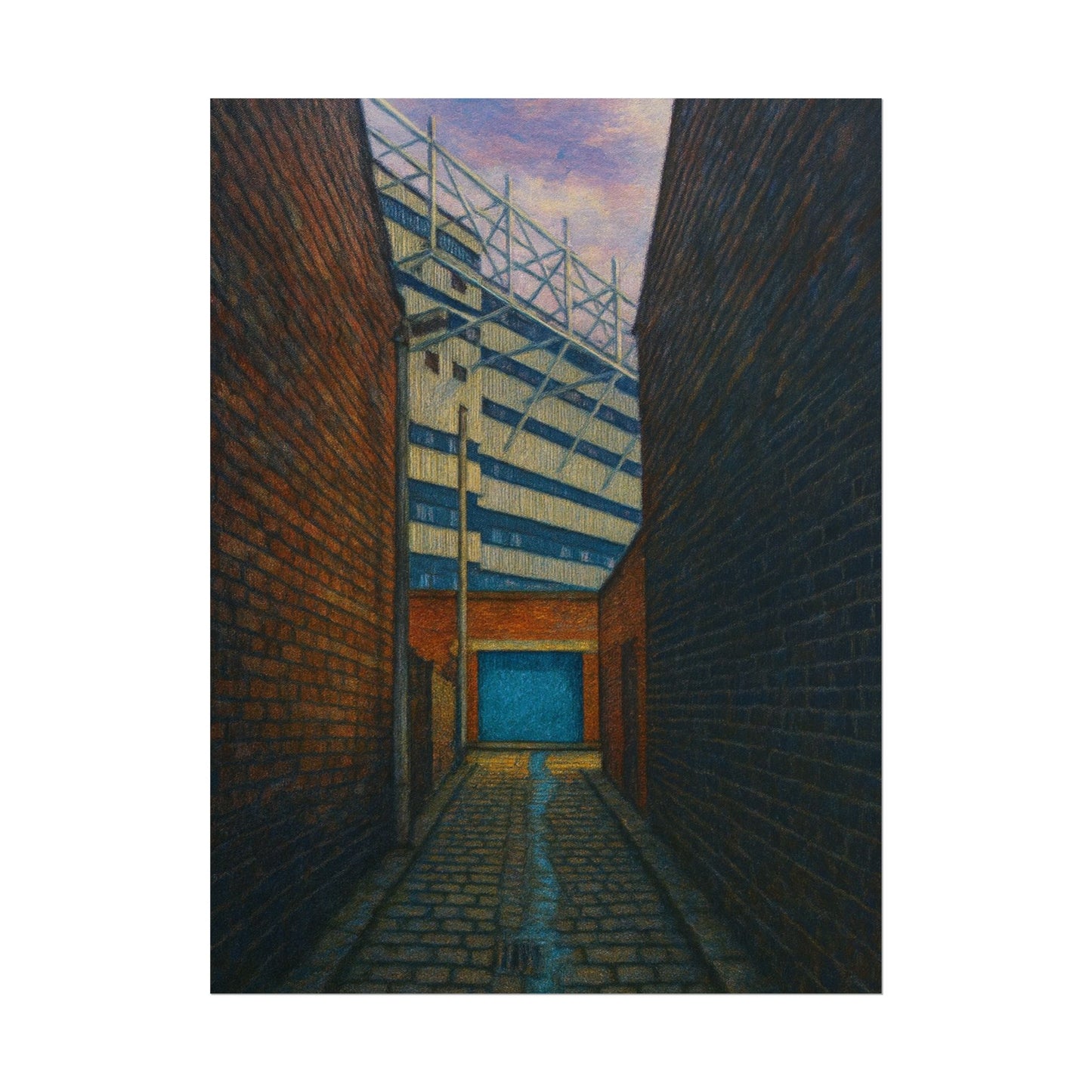 Maine Road Back Alley Manchester City Painting Print Poster