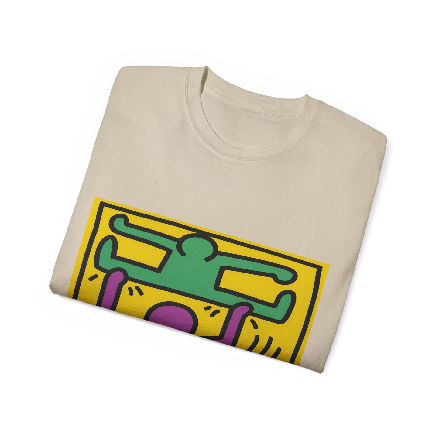 Keith Haring Pop Shop Green and Purple T-Shirt