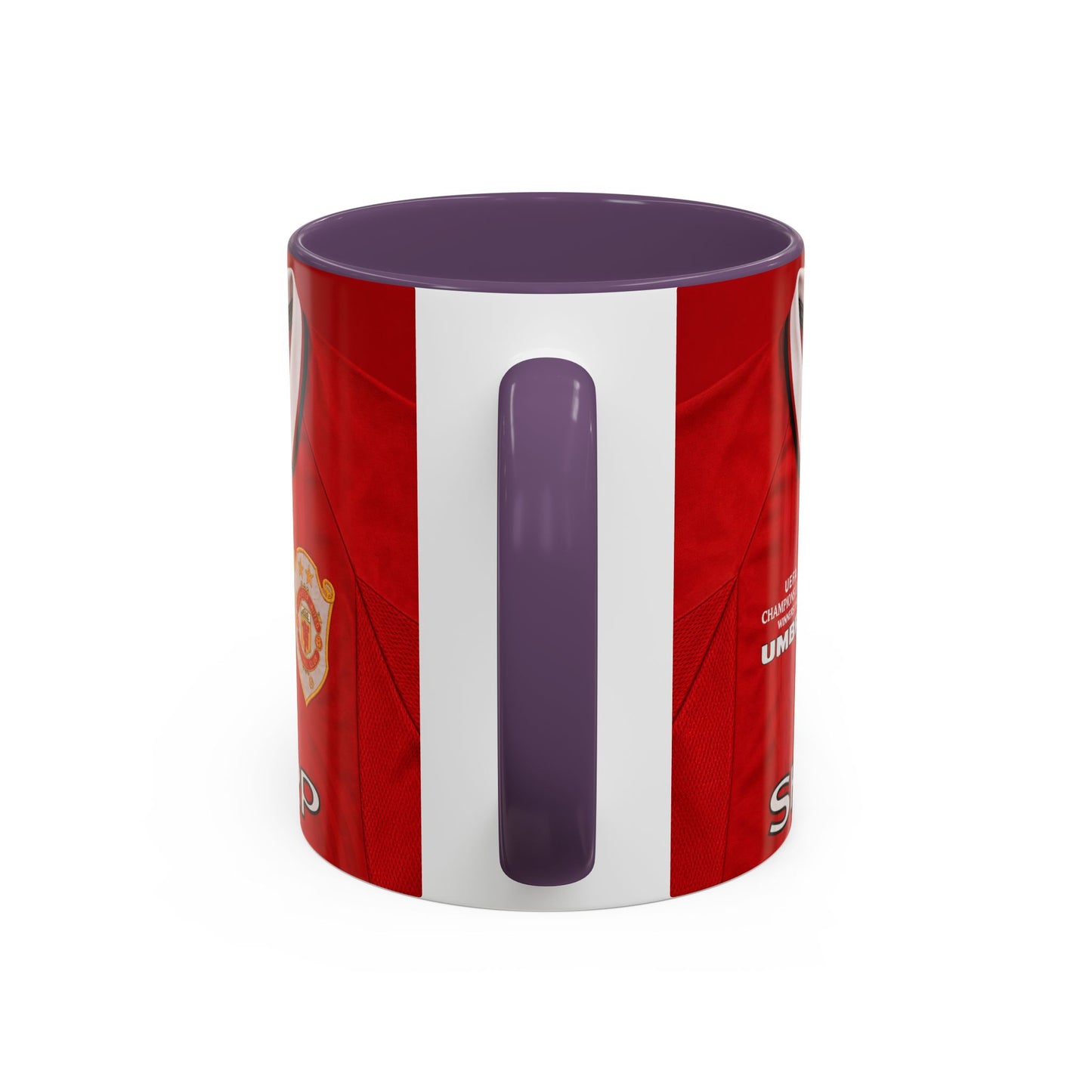 Manchester United European Shirt 1997-2000 Accent Coffee Mug (11, 15oz)