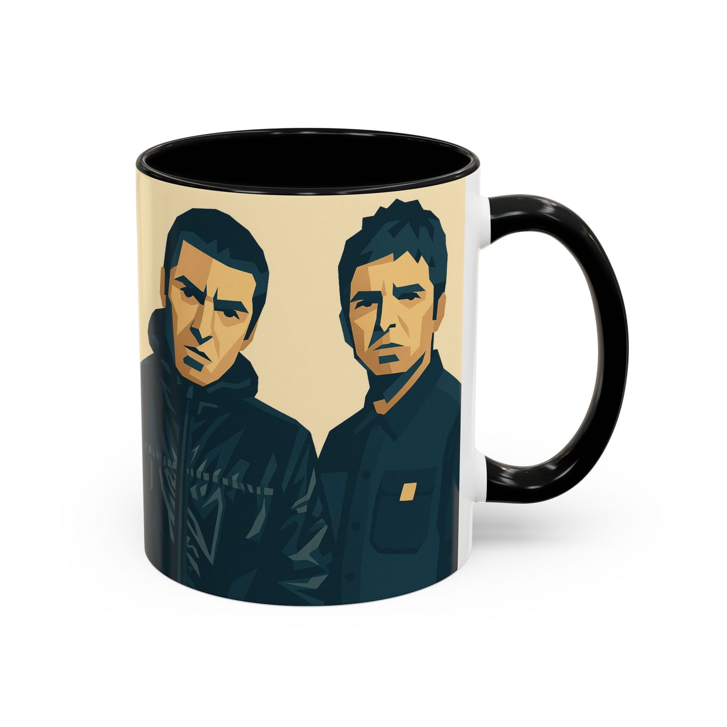 Oasis-Inspired Coffee Mug, Liam and Noel Gallagher