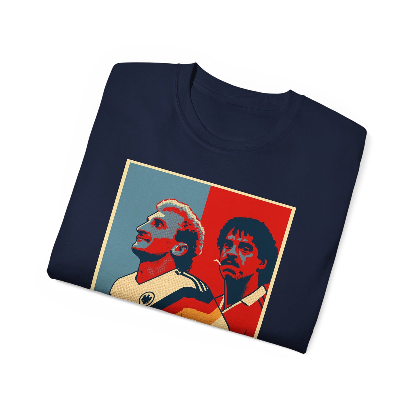 Rudy Voller and Frank Rijkaard Italia 90 Hope Poster T-shirt - Spit