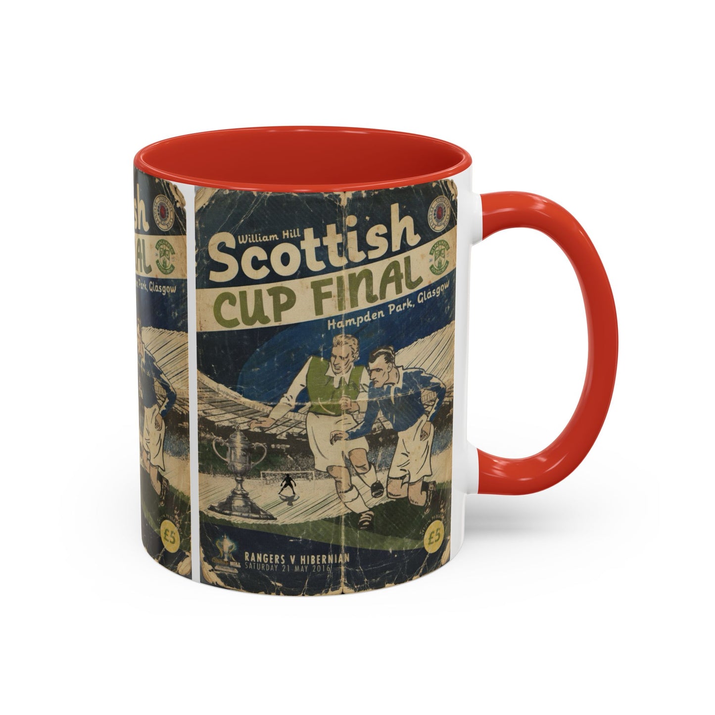2016 Scottish Challenge Cup Final Hibernian Rangers Programme Poster Accent Coffee Mug (11, 15oz)