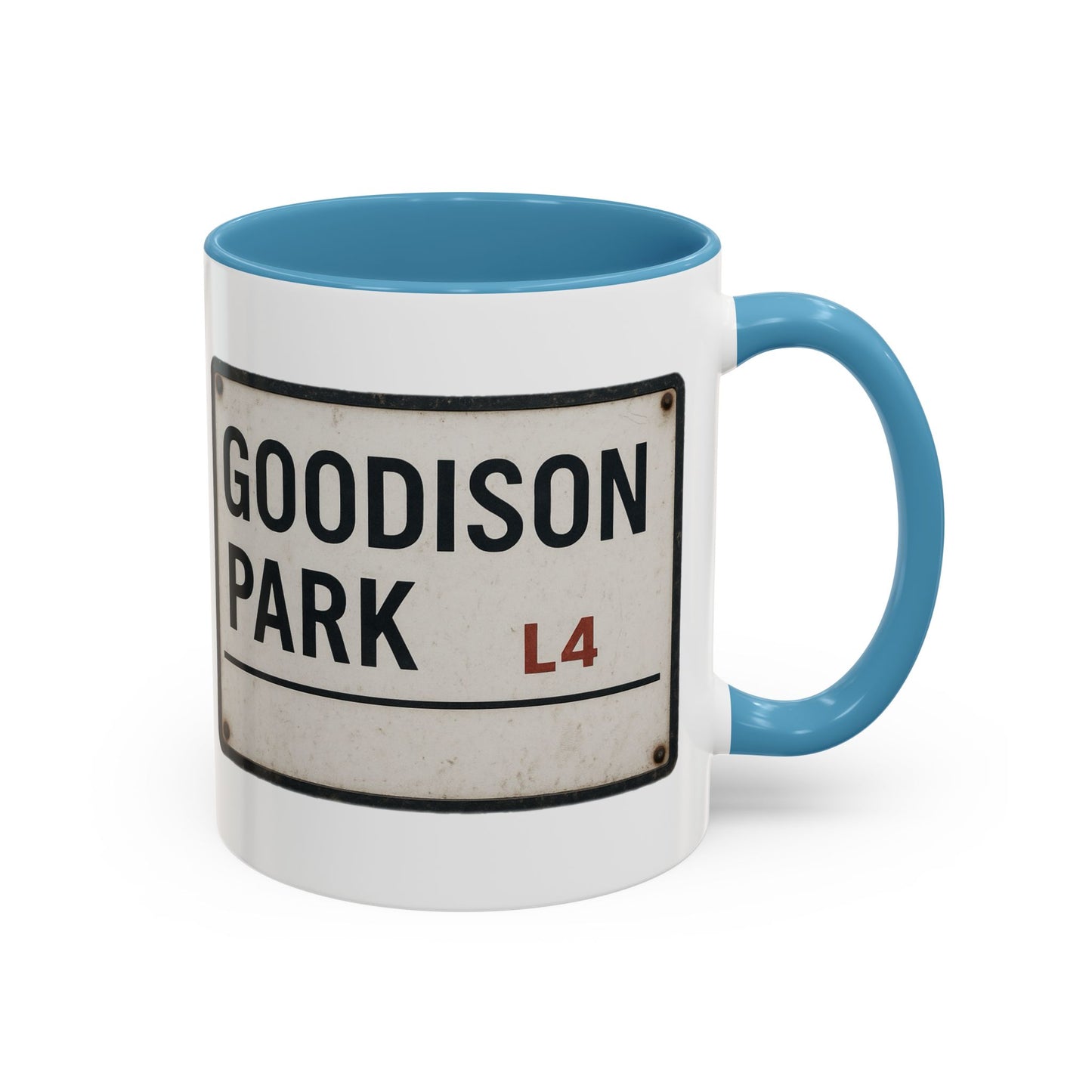 Goodison Park Everton Road Sign Mug
