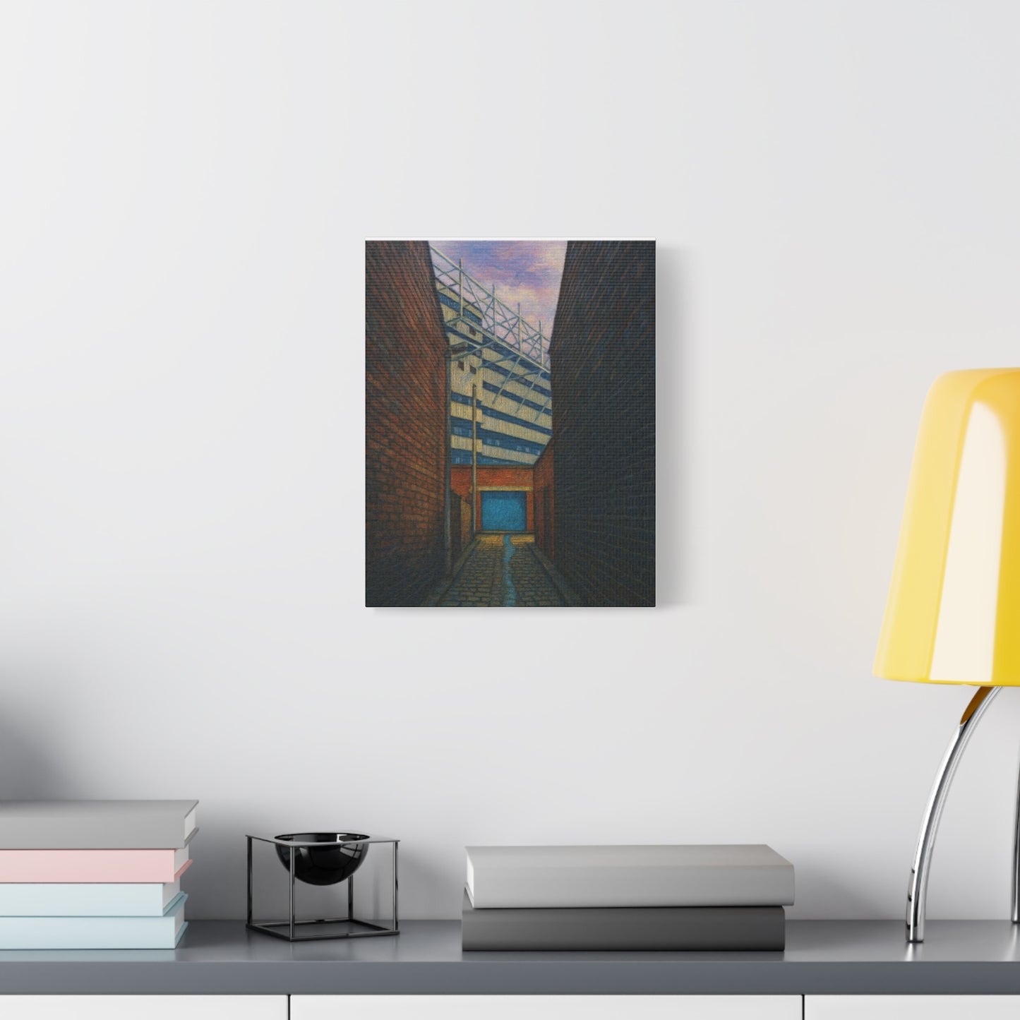 Maine Road Manchester City Back Alley Painting Print Canvas