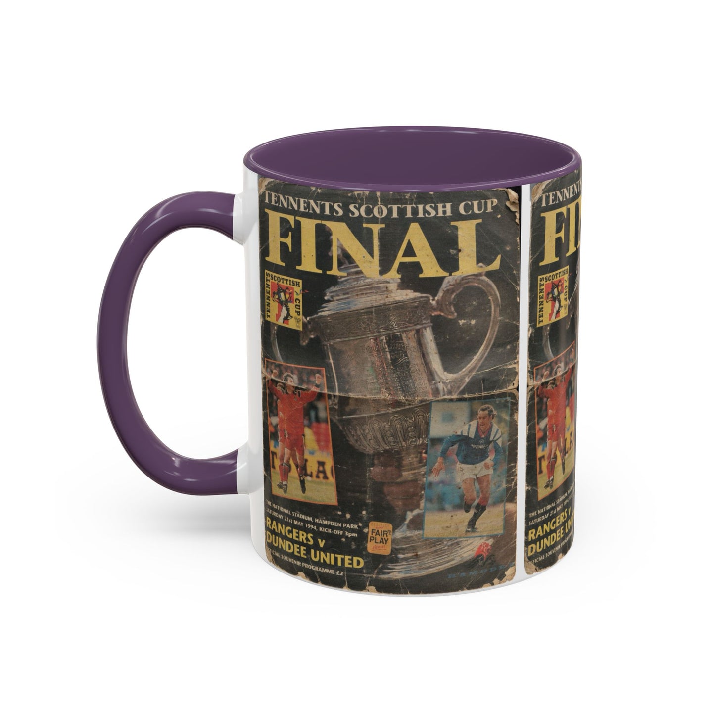 1994 Scottish Challenge Cup Final Dundee United Rangers Programme Poster Accent Coffee Mug (11, 15oz)