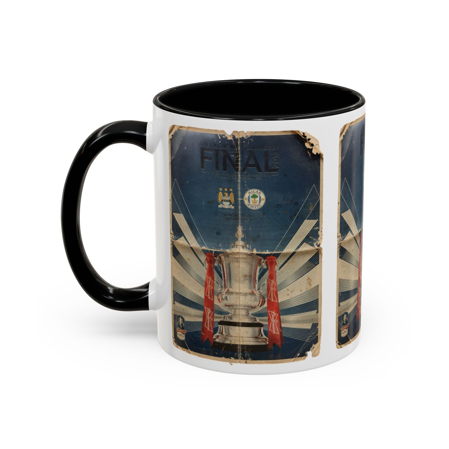 2013 FA Cup Final Manchester City Wigan Athletic Programme Poster Accent Coffee Mug (11, 15oz)