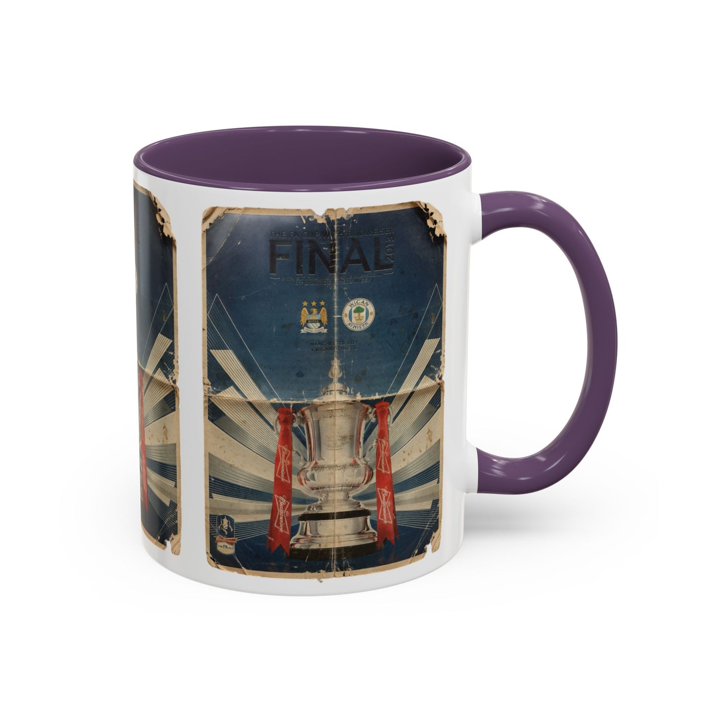 2013 FA Cup Final Manchester City Wigan Athletic Programme Poster Accent Coffee Mug (11, 15oz)
