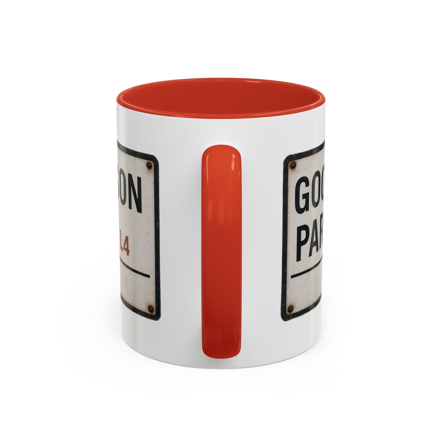 Goodison Park Everton Road Sign Mug