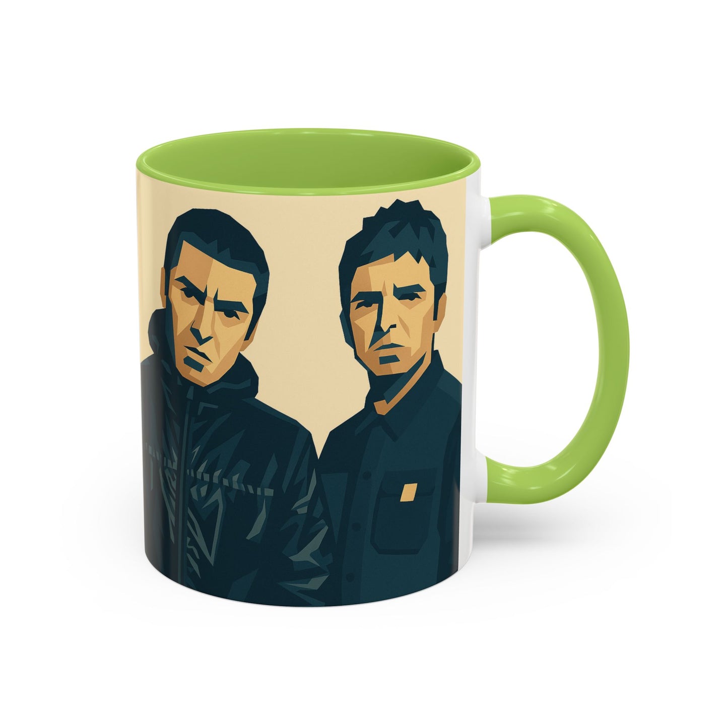 Oasis-Inspired Coffee Mug, Liam and Noel Gallagher