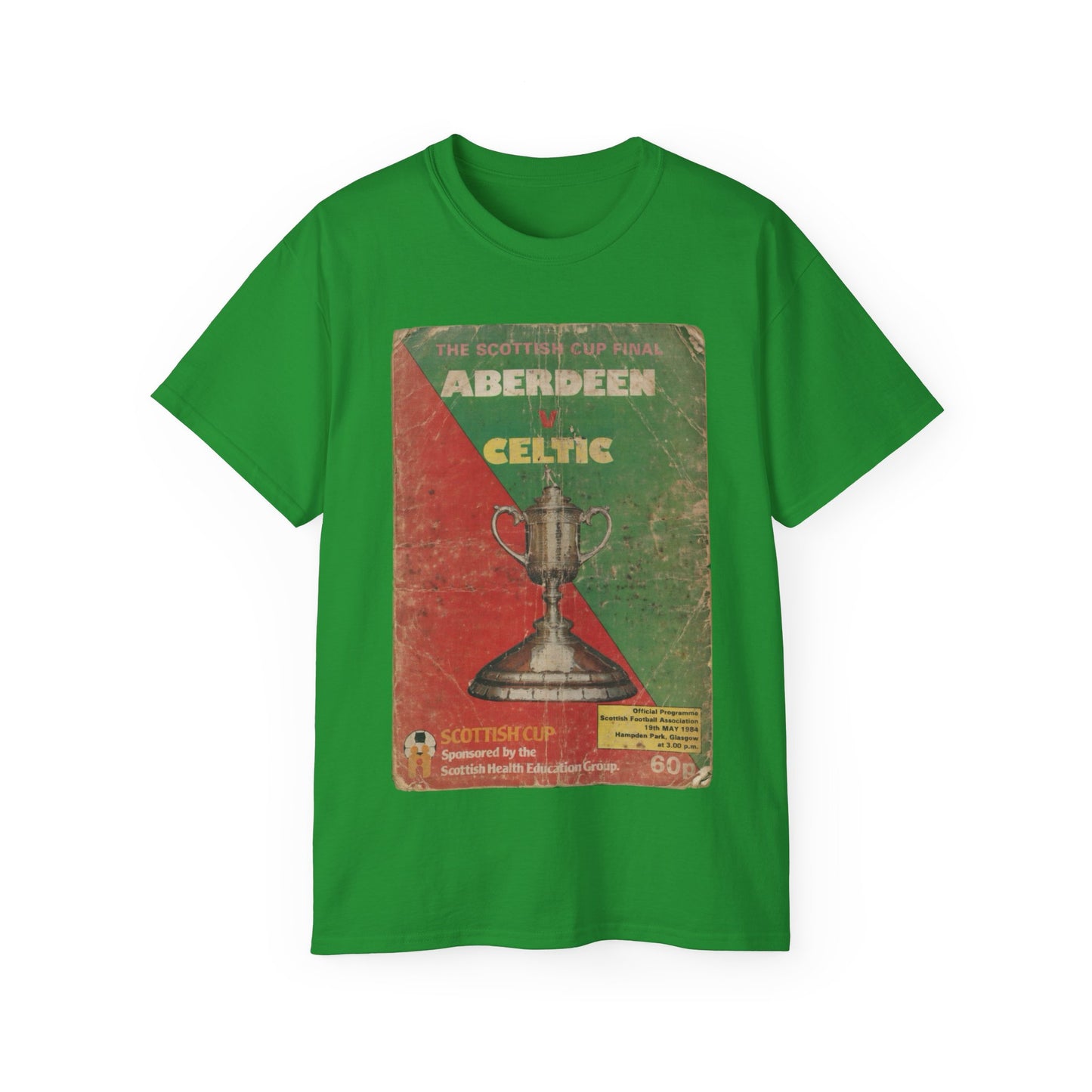 1984 Scottish Cup Final Aberdeen Celtic Programme Poster Unisex Ultra Cotton Tee