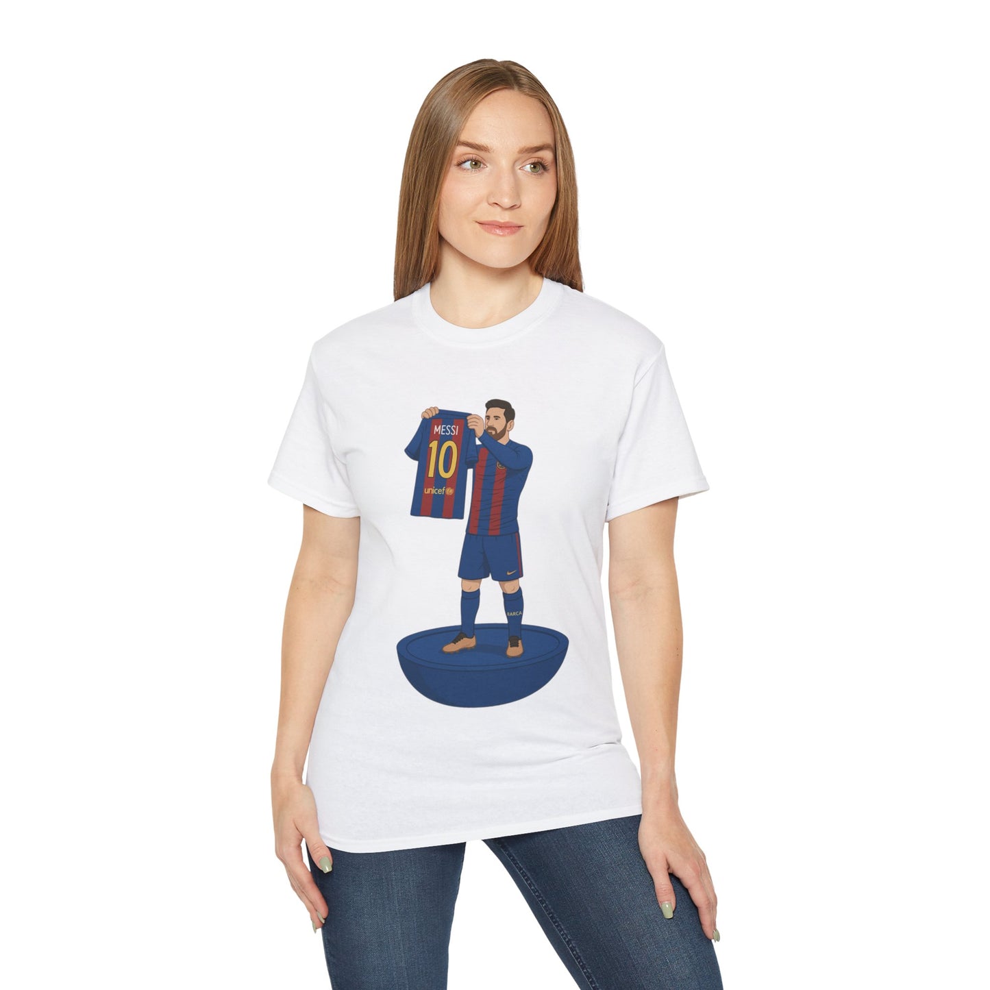 Lionel Messi Cartoon Subbuteo T-Shirt - Barcelona