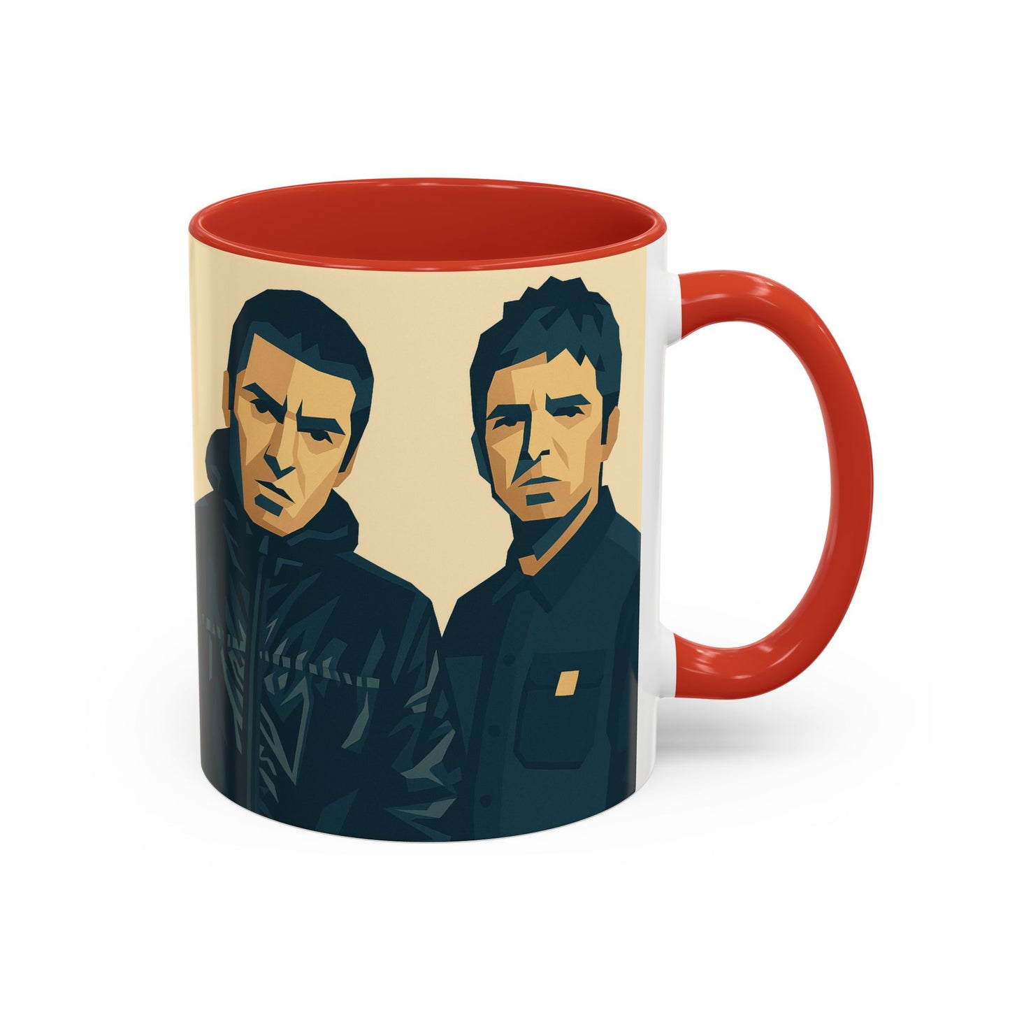 Oasis-Inspired Coffee Mug, Liam and Noel Gallagher