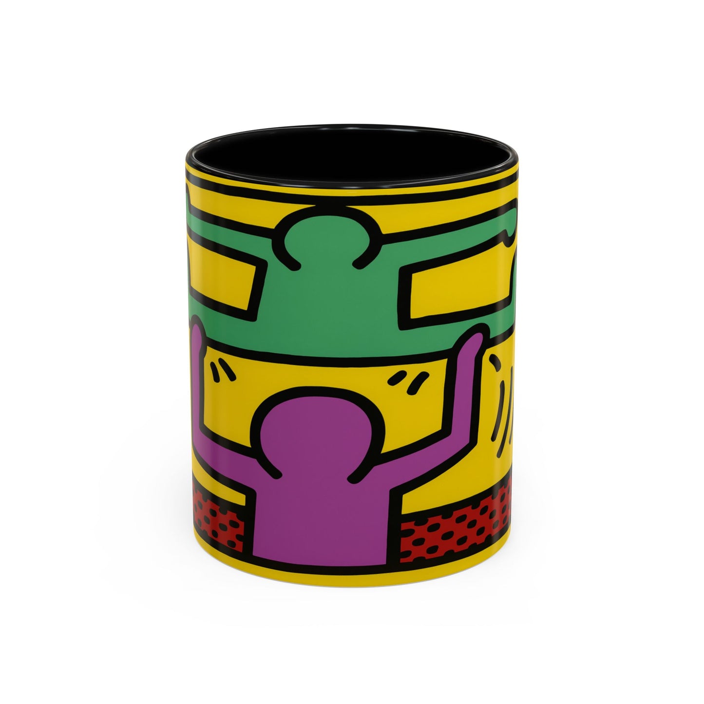 Keith Haring Pop Shop Green and Purple Mug