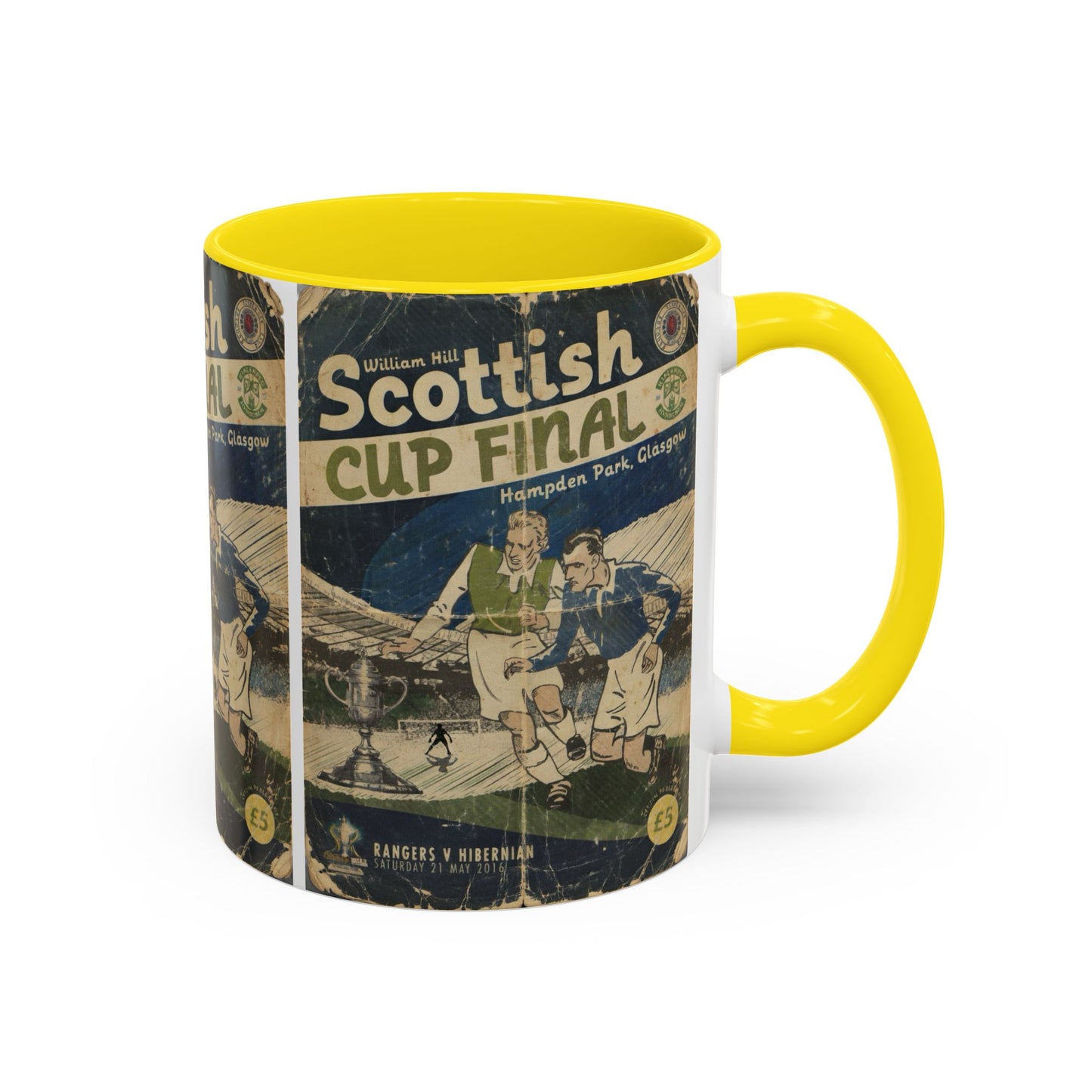 2016 Scottish Challenge Cup Final Hibernian Rangers Programme Poster Accent Coffee Mug (11, 15oz)