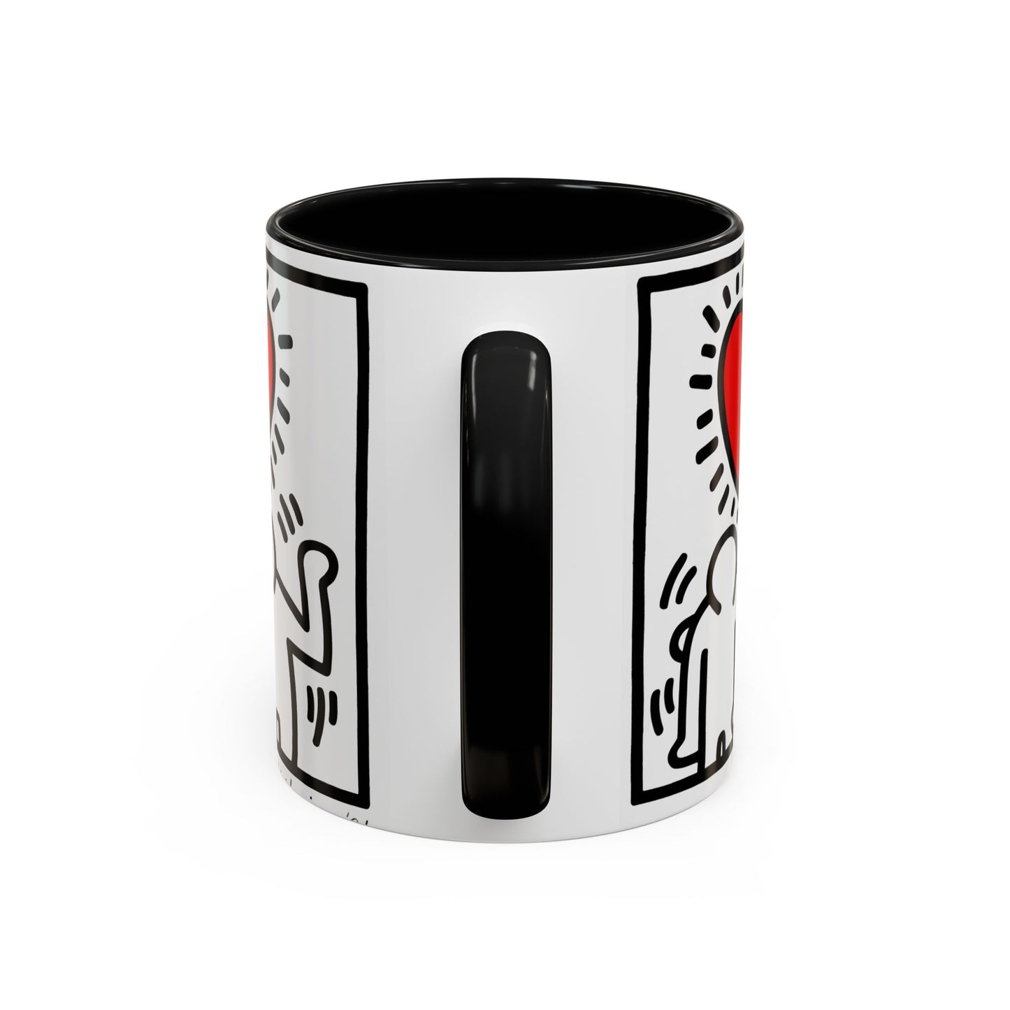 Keith Haring Heart Couple Mug