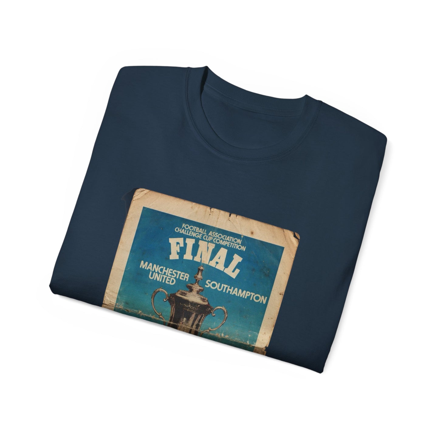 1976 FA Cup Final Manchester United Southampton Programme Poster Unisex Ultra Cotton Tee