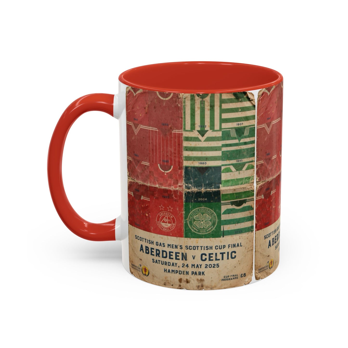 2025 Scottish Challenge Cup Aberdeen Celtic Programme Poster Accent Coffee Mug (11, 15oz)