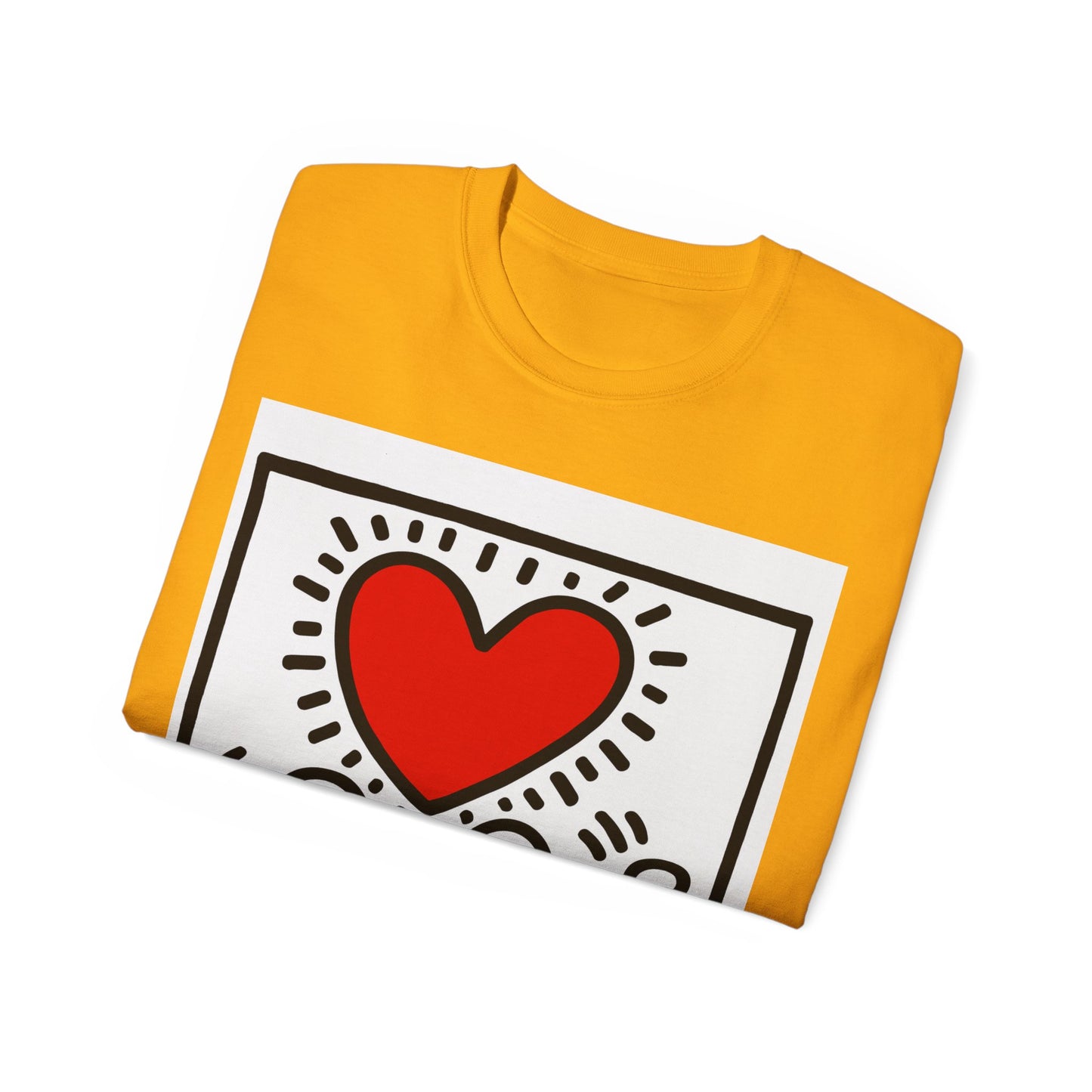Keith Haring Heart Couple T-Shirt