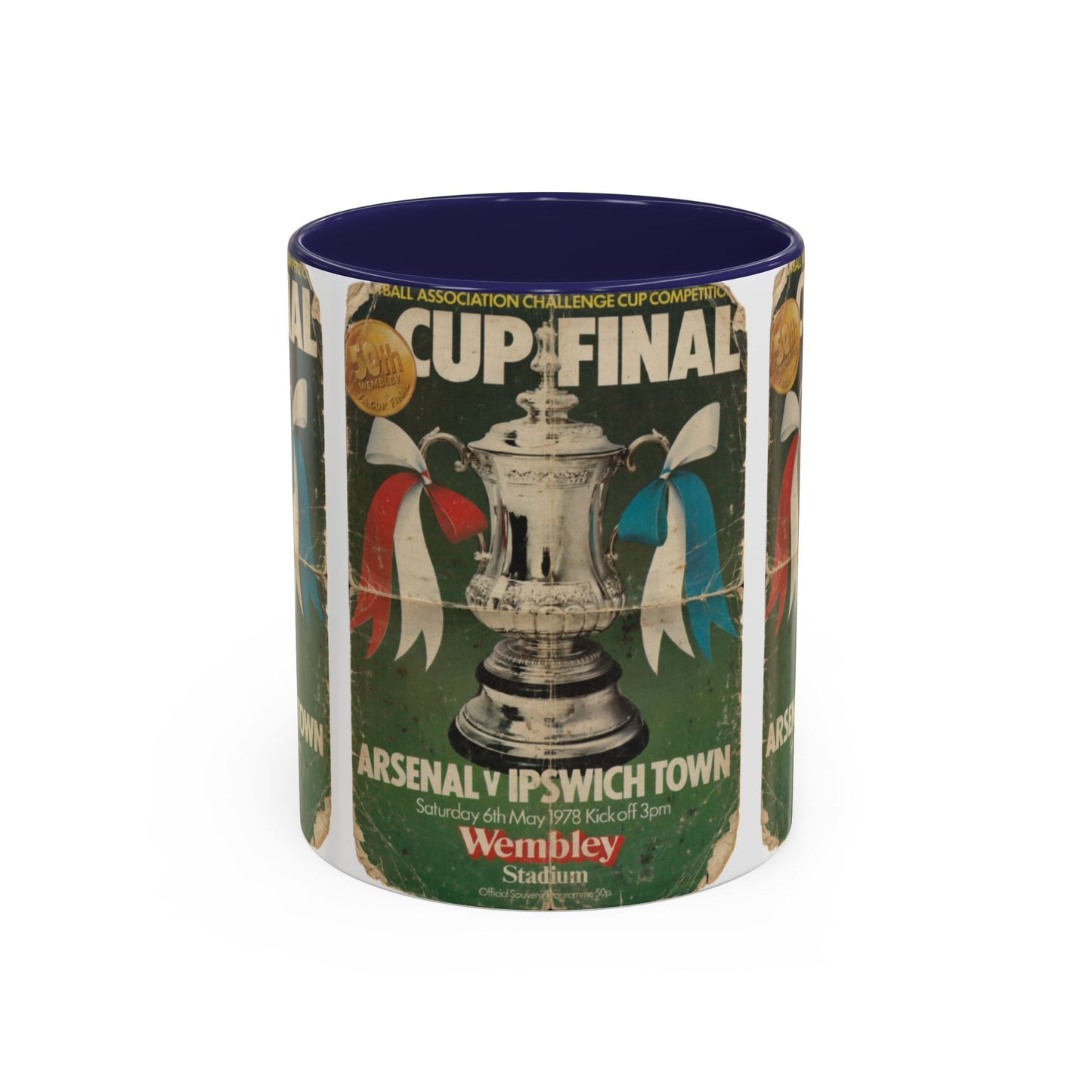 1978 FA Cup Final Programme Ipswich Town Arsenal Poster Accent Coffee Mug (11, 15oz)