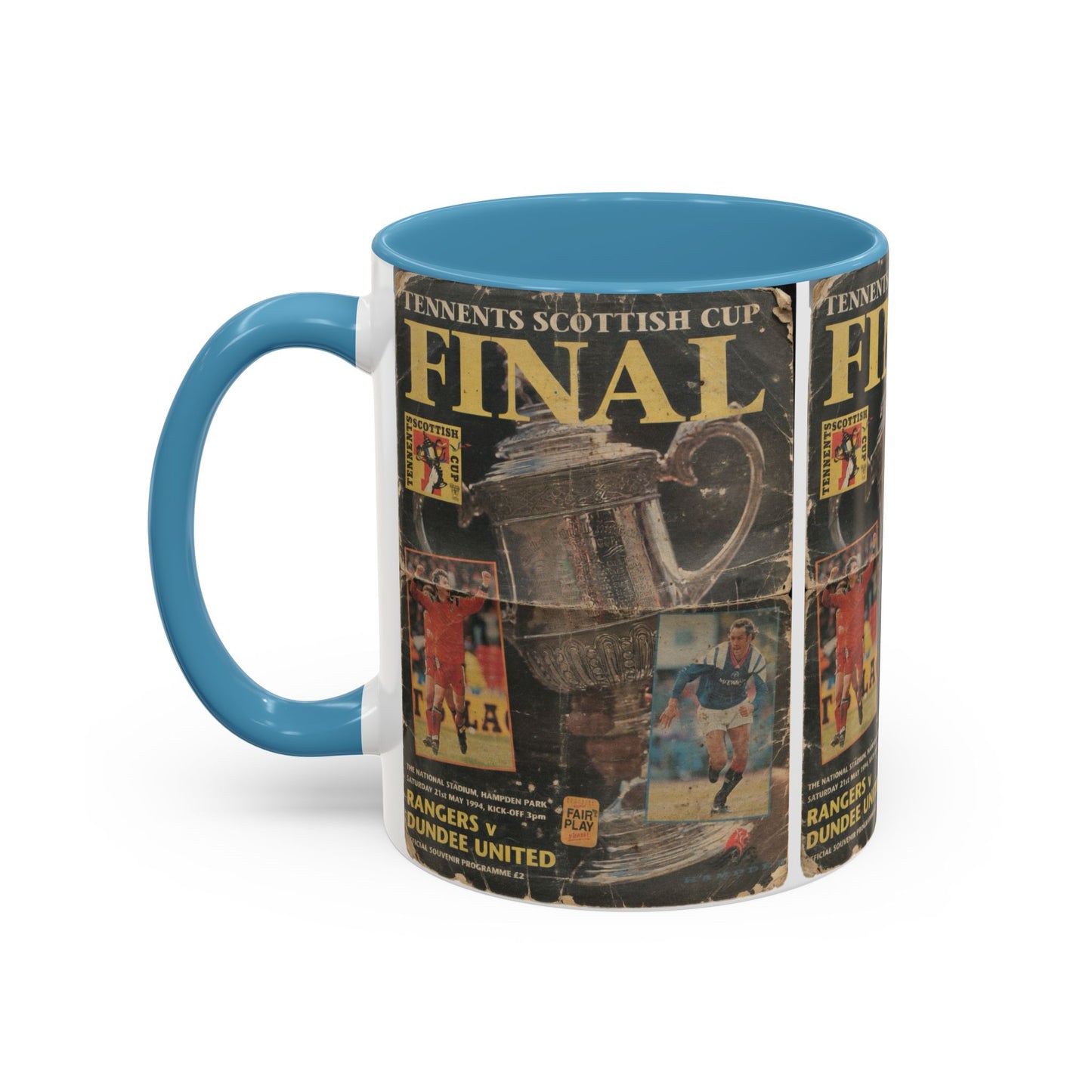 1994 Scottish Challenge Cup Final Dundee United Rangers Programme Poster Accent Coffee Mug (11, 15oz)