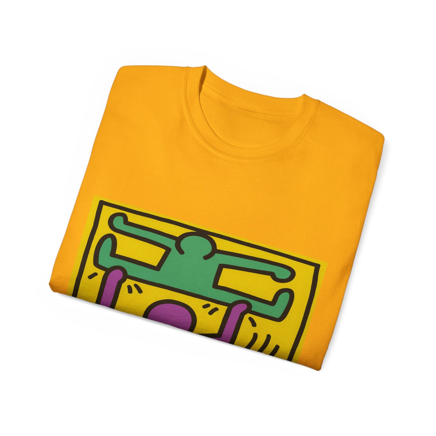 Keith Haring Pop Shop Green and Purple T-Shirt