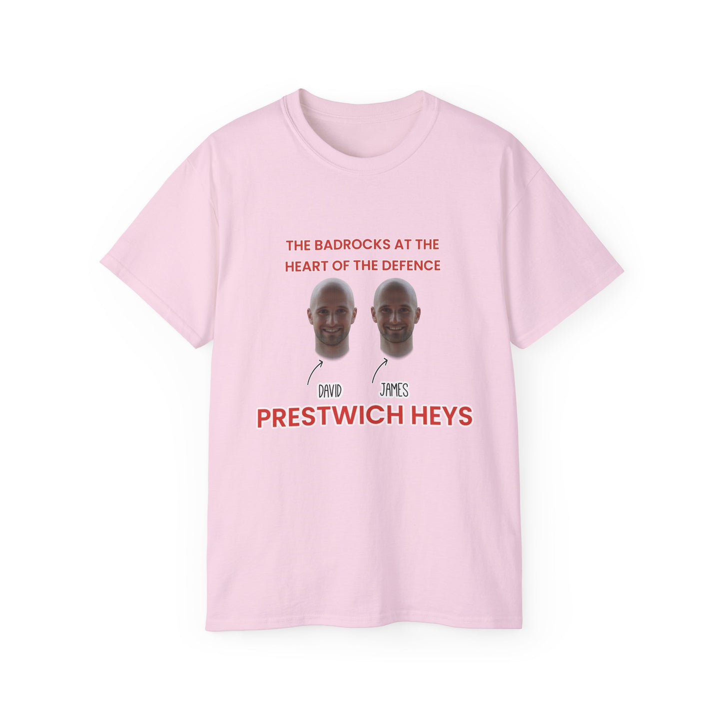 The Badrocks at the heart of the defence - James and David Badrock Prestwich Heys Unisex Ultra Cotton Tee