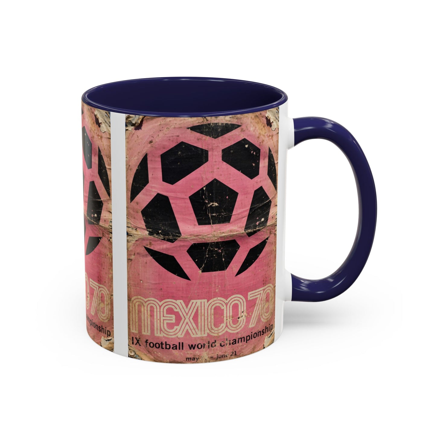 Mexico 70 World Cup Poster Pink Coffee Mug (11, 15oz)