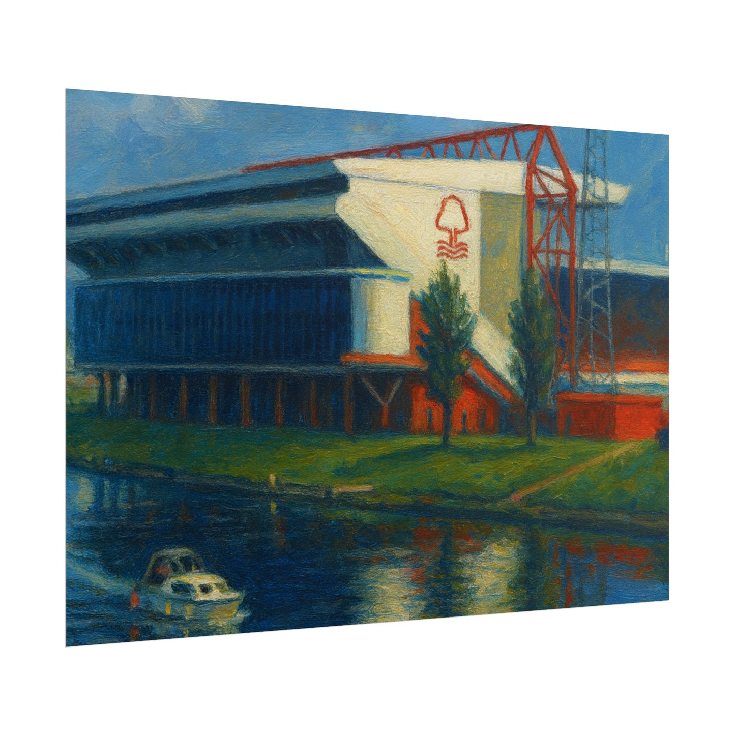 Nottingham Forest City Ground Day Painting Print Poster