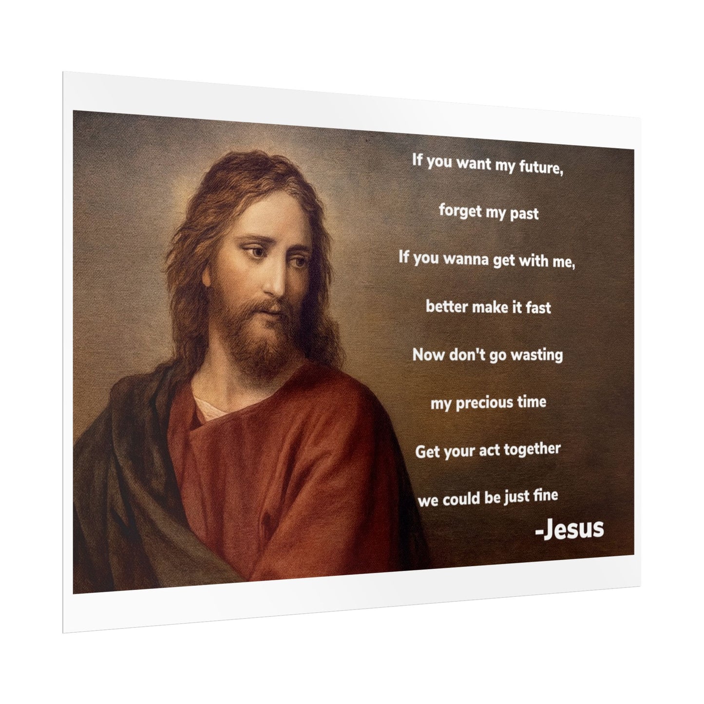 Inspirational Jesus Wannabe Quote Poster