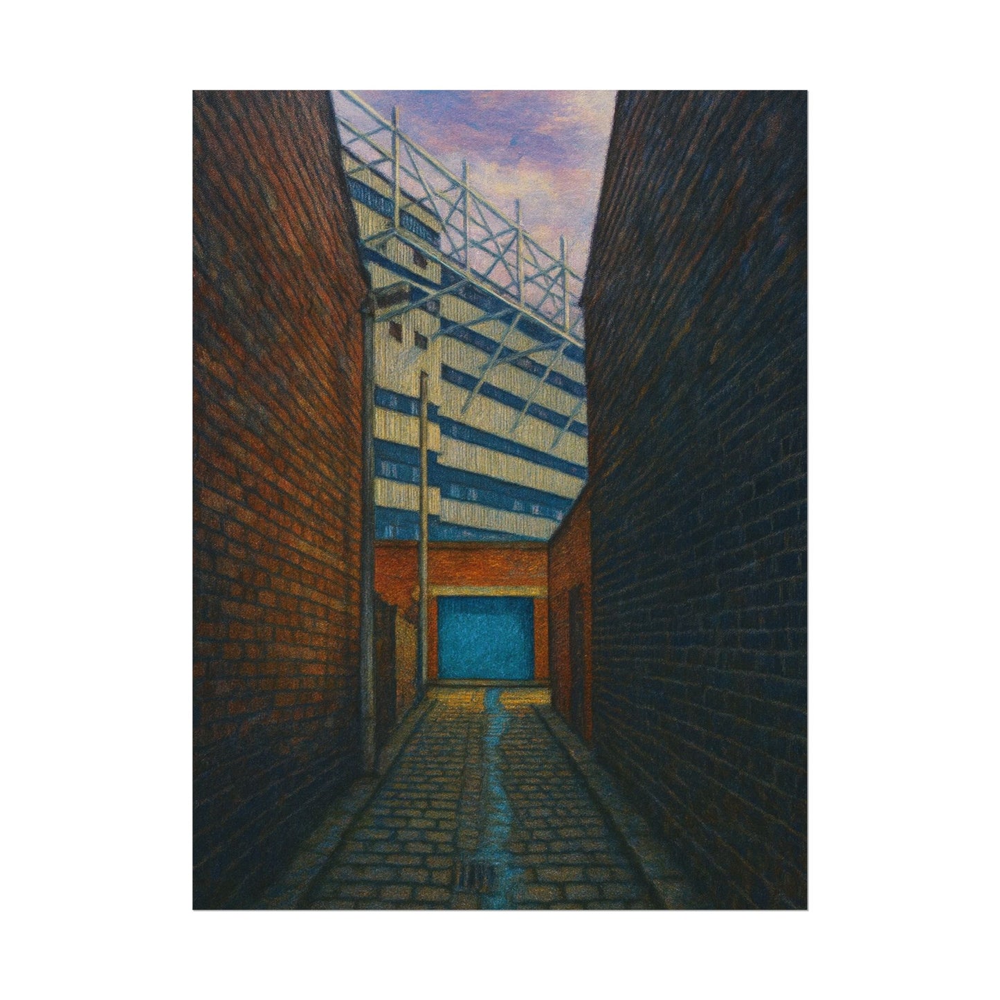 Maine Road Back Alley Manchester City Painting Print Poster