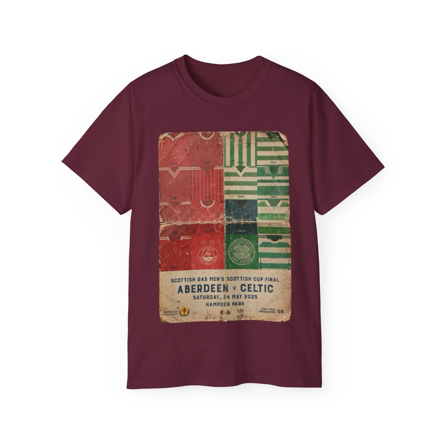 2025 Scottish Challenge Cup Final Aberdeen Celtic Programme Poster Unisex Ultra Cotton Tee