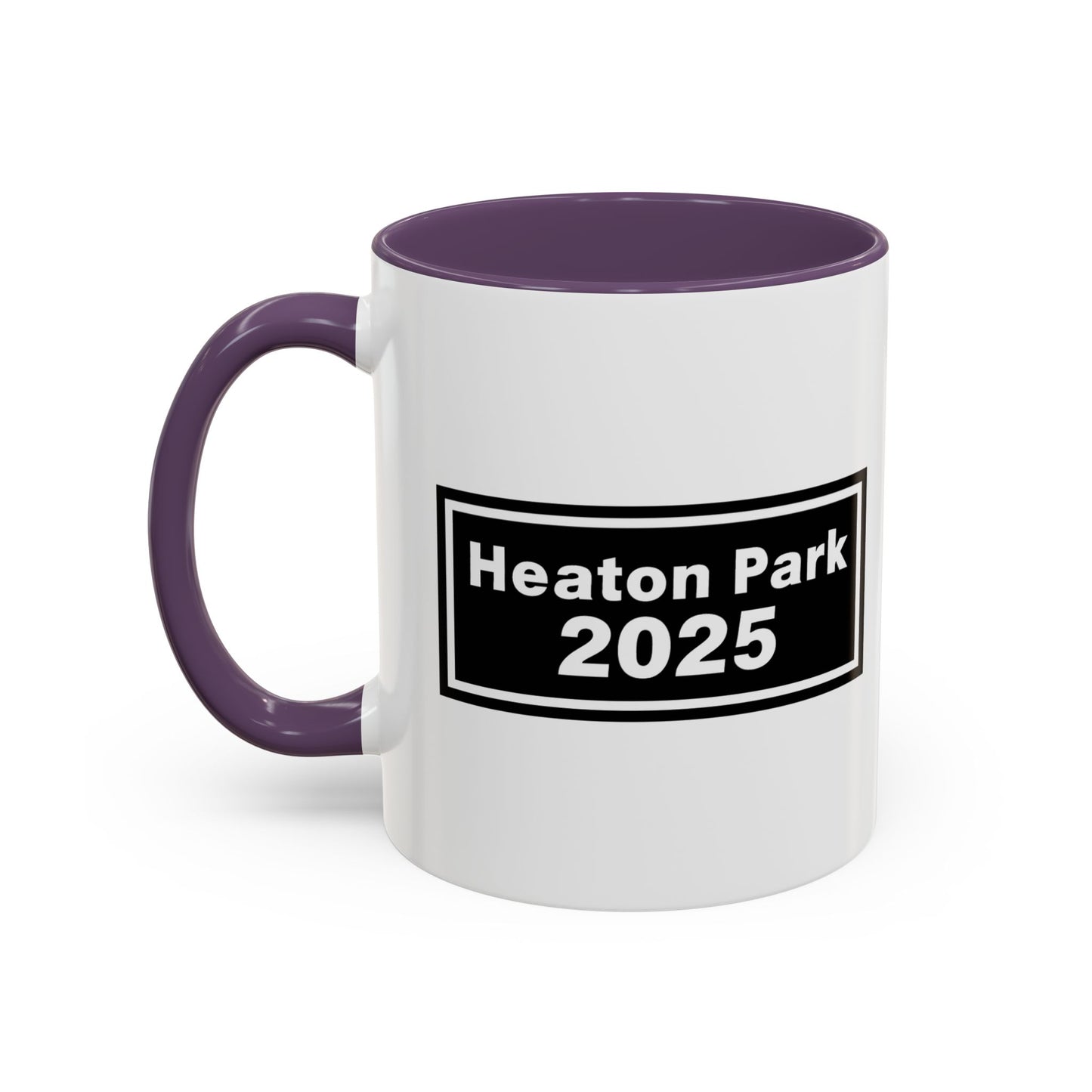 Heaton Park Celebration Mug - Black Accent Coffee Cup, Customizable Gifts, 2025 Graduation, Family Reunion, Unique Collectible