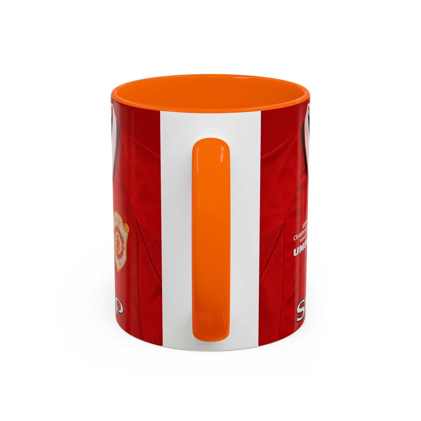 Manchester United European Shirt 1997-2000 Accent Coffee Mug (11, 15oz)