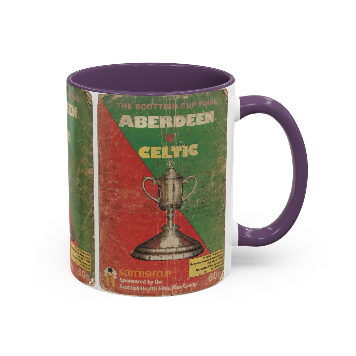 1984 Scottish Cup Final Aberdeen Celtic Programme Poster Accent Coffee Mug (11, 15oz)