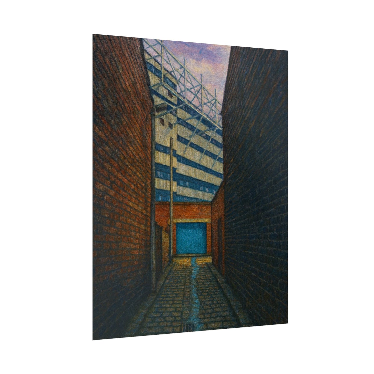 Maine Road Back Alley Manchester City Painting Print Poster